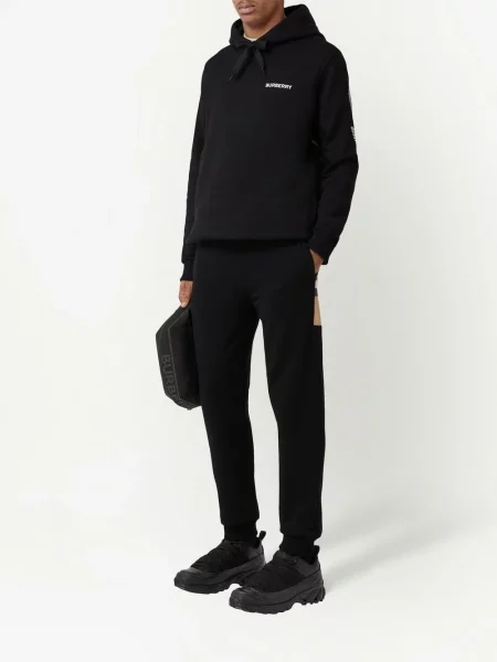 Pantaloni Burberry în carouri negru