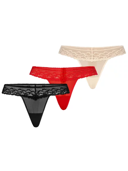 TEYLI Tanga Leo bej / roșu negru