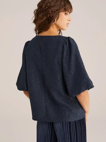 WE Fashion Bluza temno modra