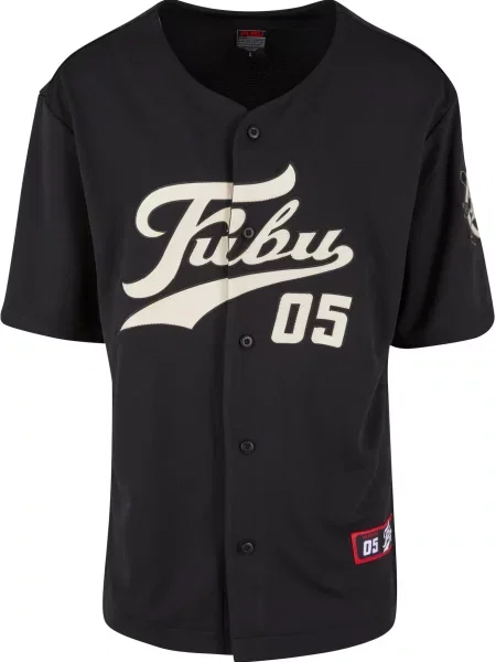FUBU Tricou Varsity crem negru