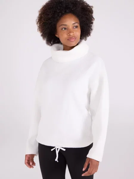 Raso Cosy polar z szerokim golfem Beige beżowy