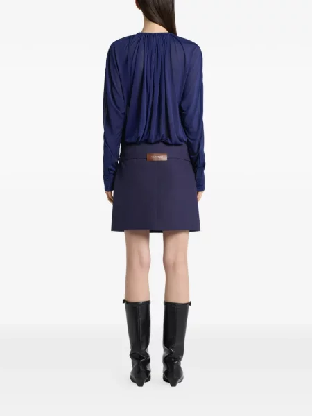 Bluzka Courreges na sprzączkę niebieska