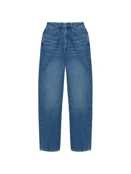 Jeansy L/ab C/o Off-white z nadrukiem białe