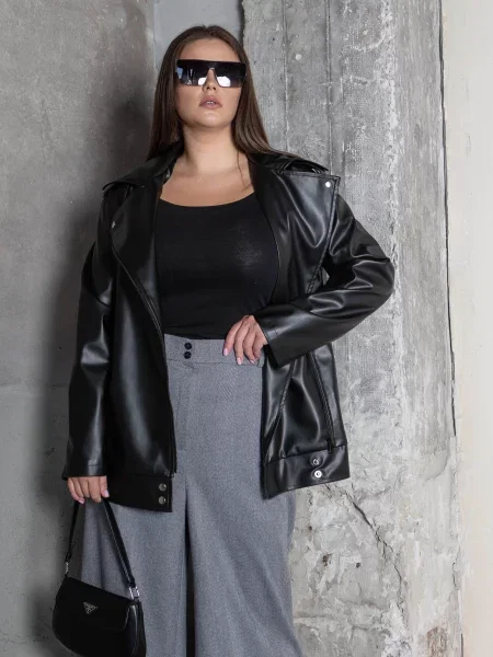 Шкіряна куртка Jadone Fashion Marso_ch чорний