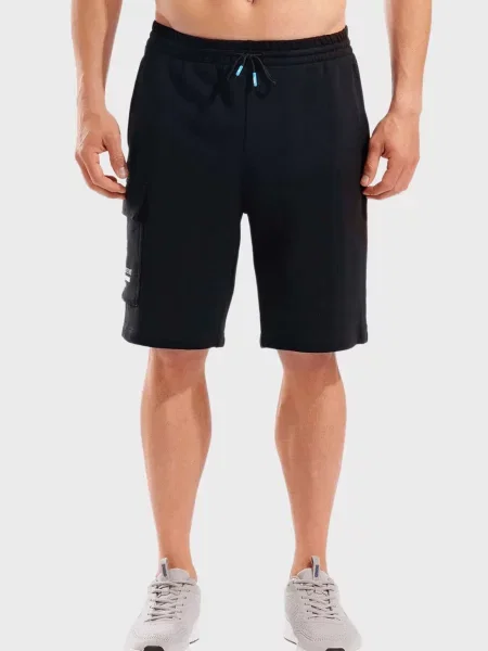 Флісові довгі графічний спортивні шорти Arena чорні