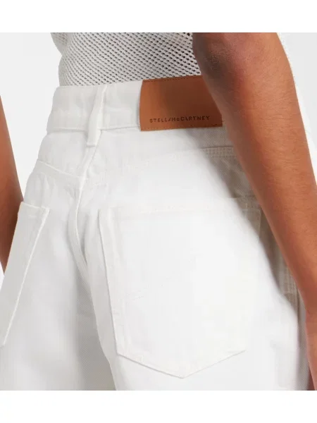 Pantaloni scurți din denim Stella Mccartney alb