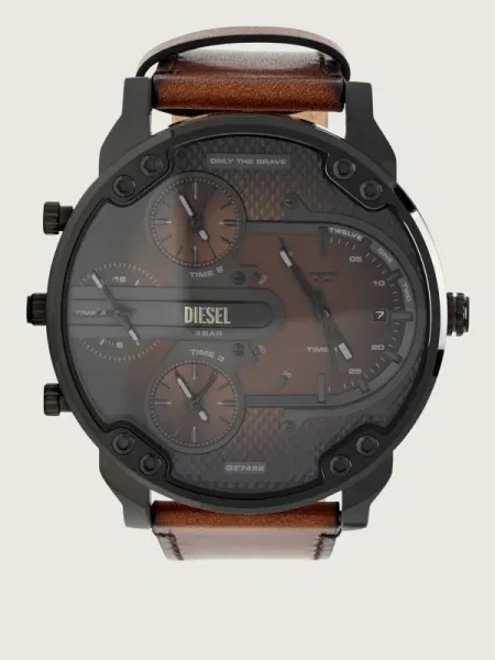 DIESEL Ceas analogic MR. DADDY / negru maro
