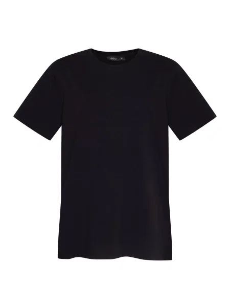 Кожаная футболка Estro черная