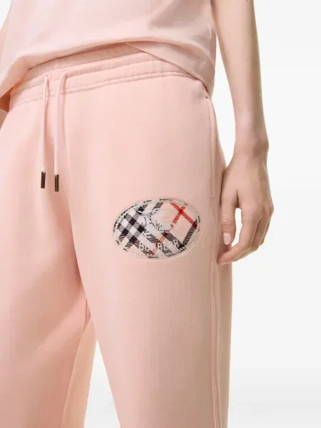 Καρό τρέξιμο παντελόνι Burberry ροζ