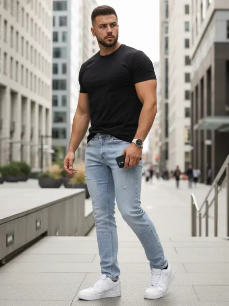 Pantaloni Dstreet albastru