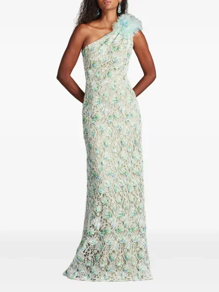 Костюм рокля Tadashi Shoji на цветя бяло