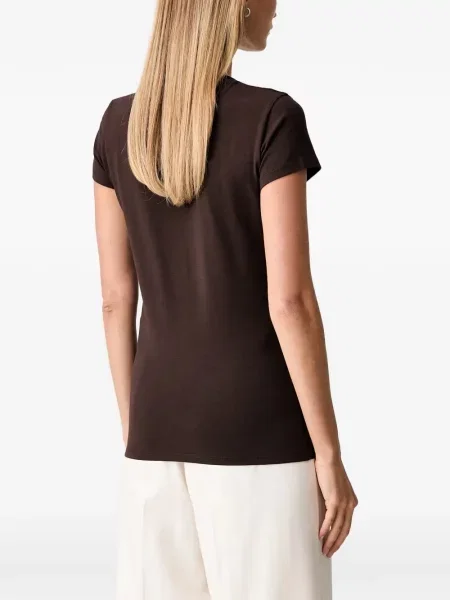 Scurt tricou Armani Exchange cu imagine maro