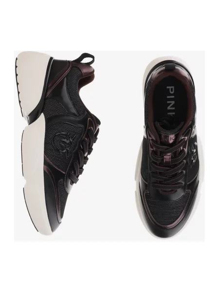 Sneakersy Pinko skórzane czarne