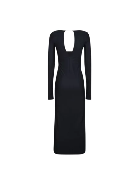Maison Margiela sukienka maxi dopasowana czarny