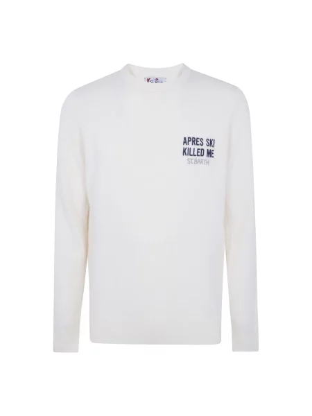 Sweter Mc2 Saint Barth z kaszmiru biały