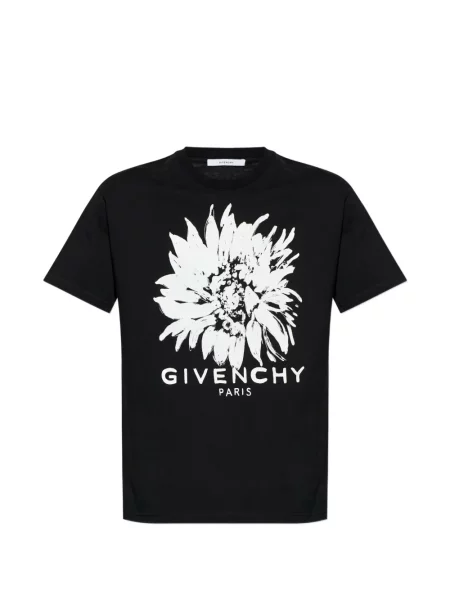 Tricou Givenchy cu model floral cu imagine negru