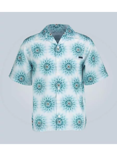 Poplínová košile Prada s potiskem