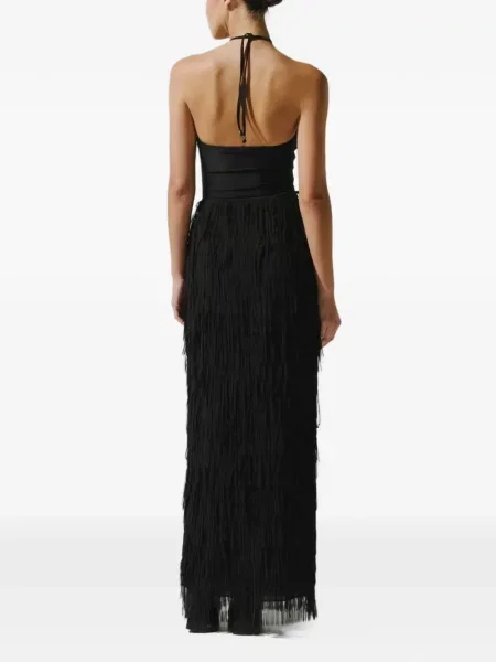 Fusta maxi Baobab cu franjuri negru