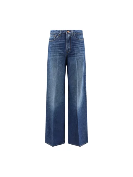 Szerokie jeansy 3x1 niebieskie