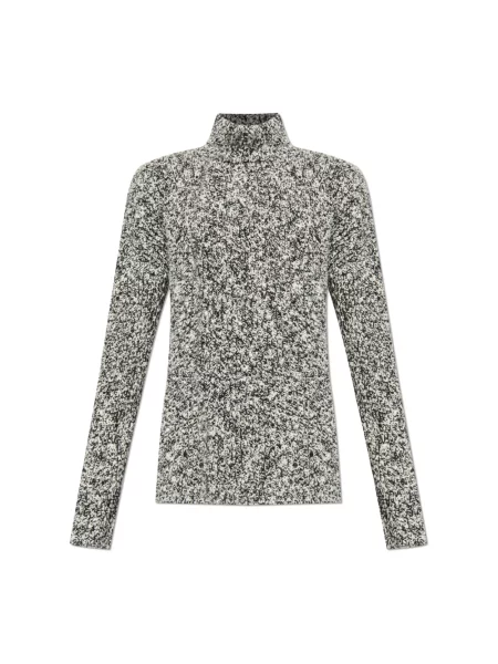 Sweter z golfem Dolce And Gabbana wełniany do golfa szary