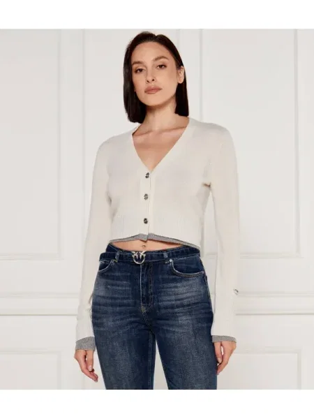 Pinko Gyapjú kardigán CHAUSIE | Cropped Fit | Cropped Fit kasmír hozzáadásával
