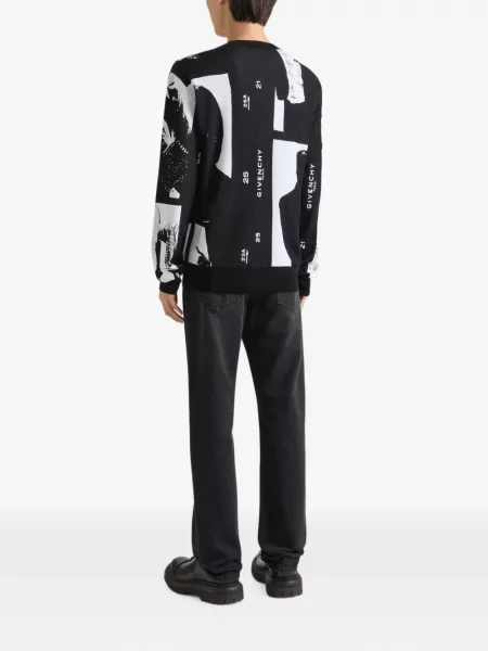 Pulover Givenchy din jacard negru