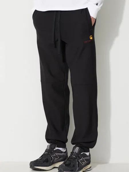 Спортивні штани Carhartt WIP American Script Jogging Pant чорні