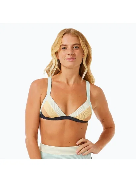 Горнище на бански костюм Rip Curl Block Party Spliced Fixed Tri navy синьо