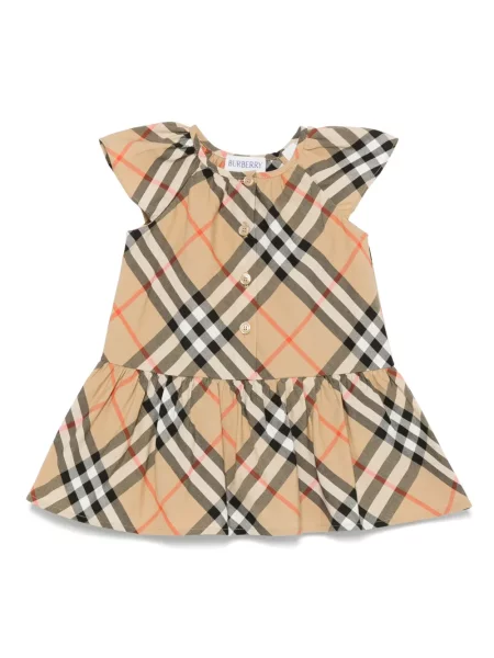 Sukienka dziecięca Burberry brązowa