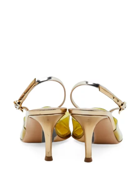 Pantofi cu toc Gianvito Rossi slingback galben
