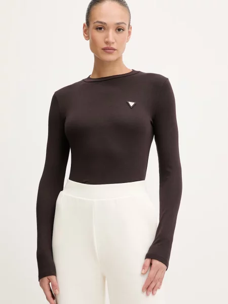 Guess T-Shirt brązowy