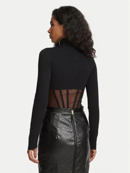 Elisabetta Franchi Bodi Fitted Fit črna