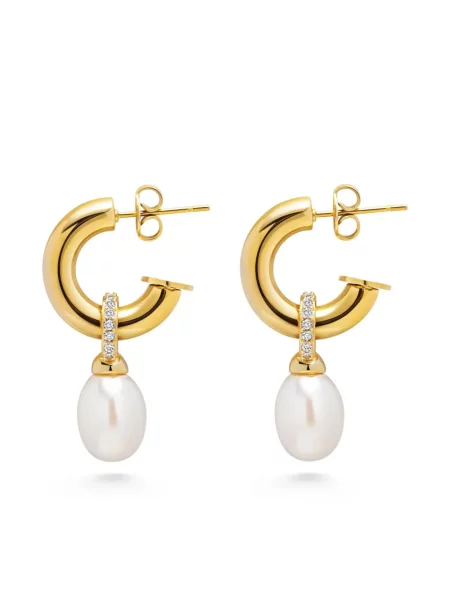 Auskarai Nialaya Jewelry su perlais