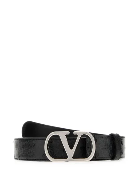 Cu centură curea Valentino Garavani din piele negru