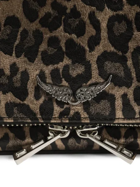 Colier Zadig&voltaire cu imagine cu model leopard maro
