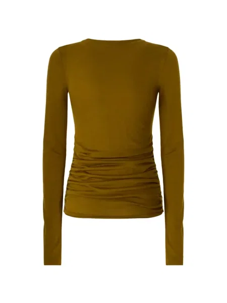 Lung tricou Pinko cu volane verde