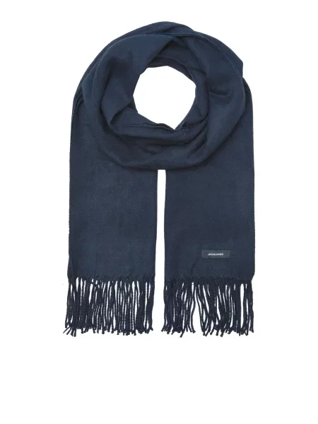 JACK & JONES Šalikas Solid tamsiai mėlyna / juoda balta