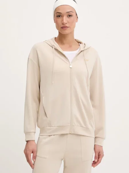 Emporio Armani bluza z modalu beżowa