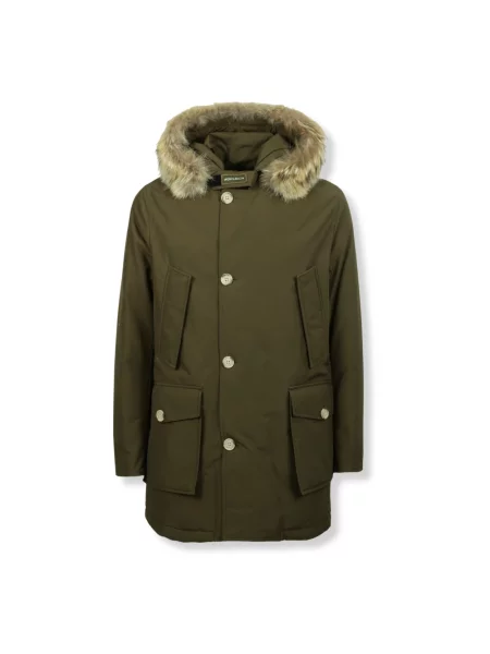 Parka Woolrich z futerkiem zielona