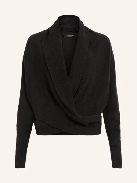 Dzianinowy sweter Allsaints czarny