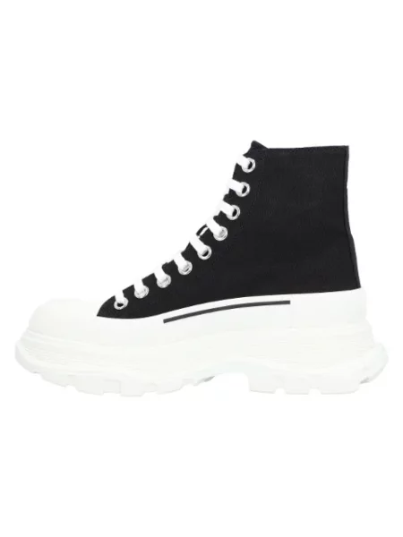 Botki Alexander Mcqueen płócienne czarne