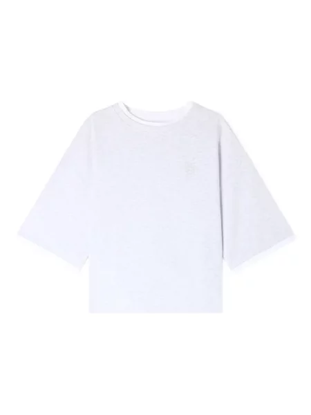 Tricou Sandro cu broderie gri