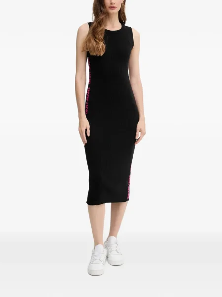 Rochie midi Dkny până la genunchi de costum negru