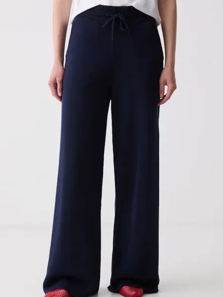 Kenzo pantaloni straight pentru femei cu amestec de lână