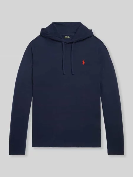 Bluza z kapturem o kroju regular fit z czystej bawełny Polo Ralph Lauren granatowa