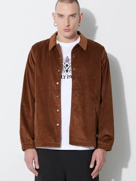 Джинсово яке Taikan Corduroy Manager'S Jacket преходен модел кафяво