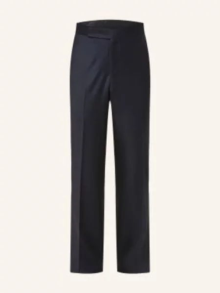Lardini Flanelové Kalhoty Regular Fit tmavě modrá