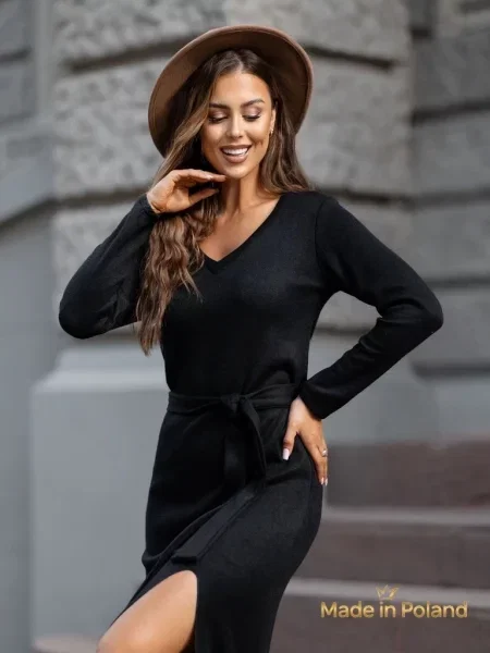Rochie midi Resti până la genunchi de costum negru