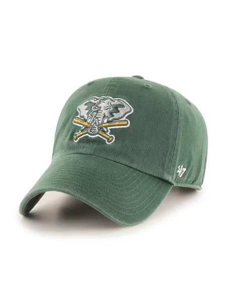 Шапка с козирка 47 brand MLB Oakland Athletics с апликация зелено