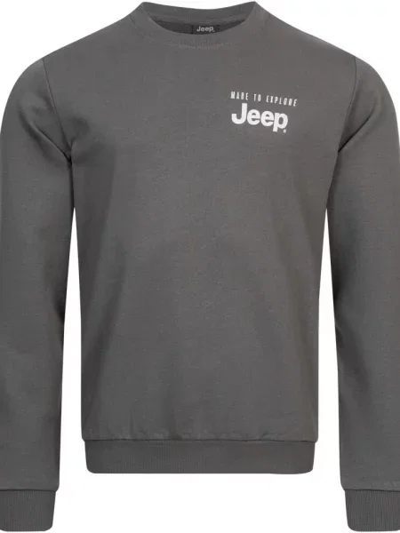 Bluza z okrągłym dekoltem Jeep szara